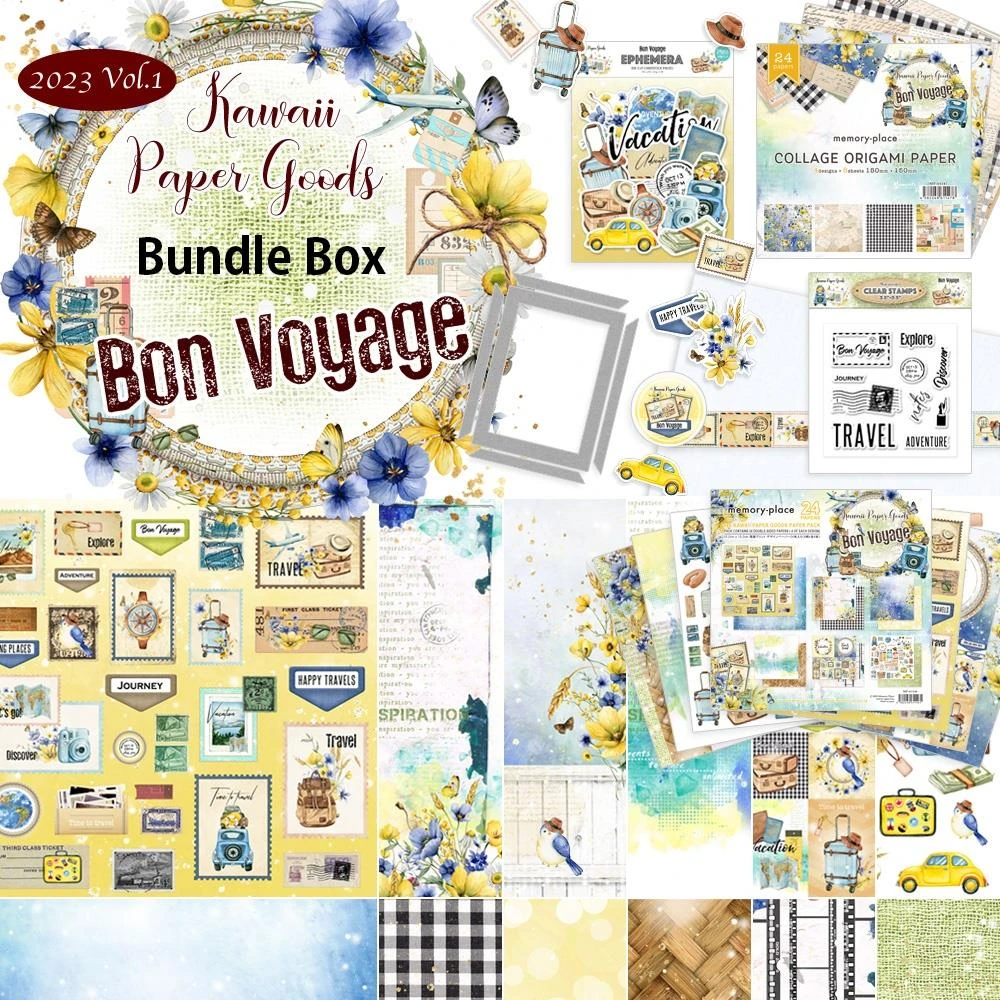 Memory Place Kawaii Paper Goods Bundle Box - Bon Voyage 2 Memory Place Kawaii Paper Goods Bundle Box - Bon Voyage