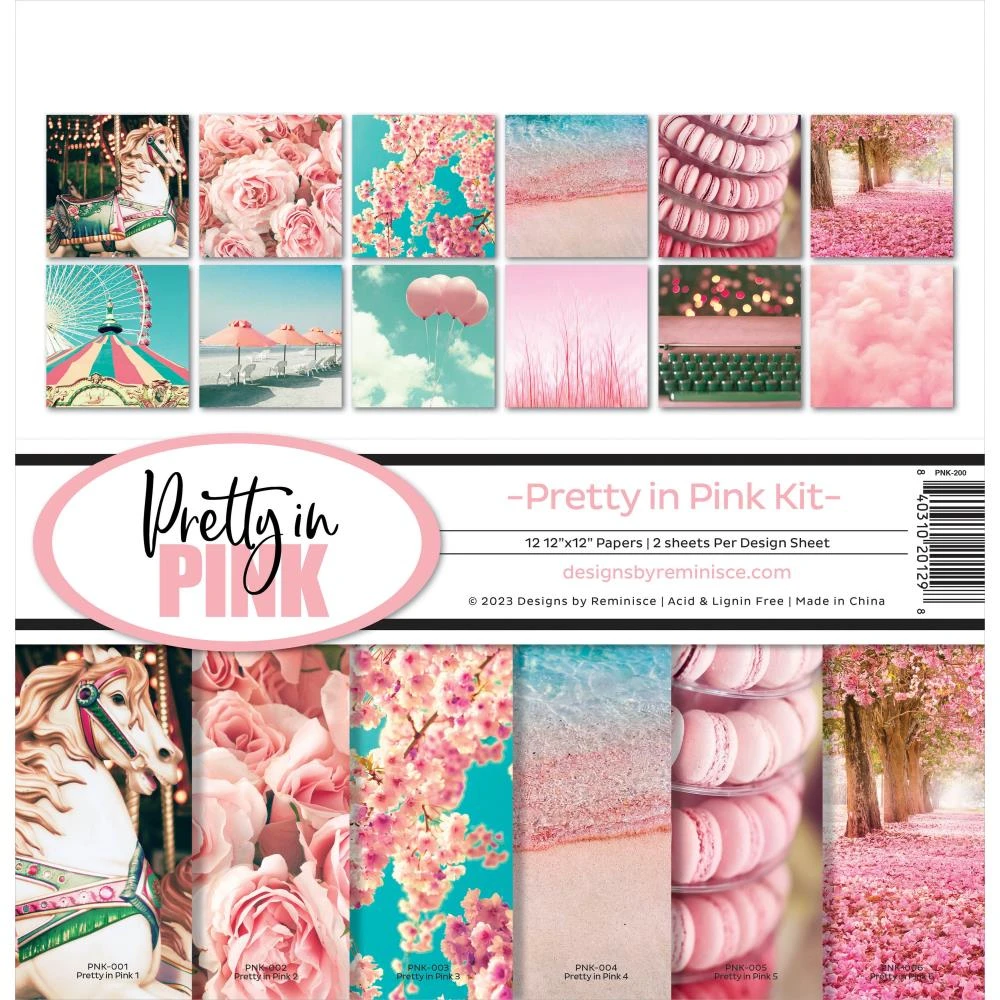 Reminisce Collection Kit 12"X12" - Pretty In Pink 3 Reminisce Collection Kit 12"X12" - Pretty In Pink