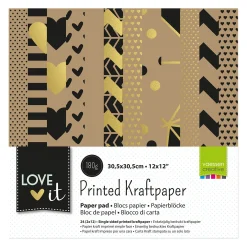 Vaessen Creative • Love It Kraft Paper 30,5x30,5cm