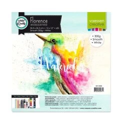 Vaessen Florence • Aquarellpapier Smooth Weiß 300gr 30,5x30,5cm 50Blätter