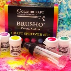 Brusho Fixed Assortment Craft Spritzer Set - 6 X 15g