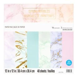 Spring Marbles 12x12 Inch Paper Pad