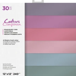 Crafters Companion Crafter's Companion Spring Sorbet 12x12 Inch Pearlescent Card Pack