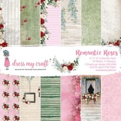 Dress My Craft - Romantic Roses 12x12 Inch Paper Pad