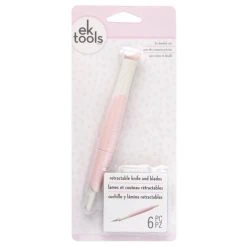 EK Success Tools - Retractable Knife And Blades Pink -stamp shop ek success tools retractable knife and blades pink2