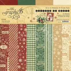 Graphic 45 - Letters To Santa 12x12 Inch Patterns & Solids Pack