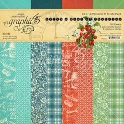 Graphic 45 - Life's A Bowl Of Cherries 12x12 Inch Patterns & Solids Pack