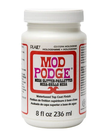 Mod Podge • Mega Glitter Top Coat Finish Hologram 8 Fl Oz 3 Mod Podge • Mega Glitter Top Coat Finish Hologram 8 Fl Oz
