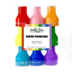 Picket Fence Studios - Paper Pouncers Bright Rainbow (9pcs