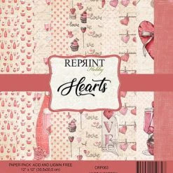 Reprint - Hearts 12x12 Inch Paper Pack