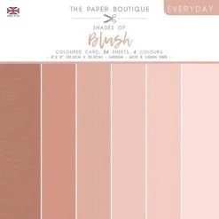 CREATIVE EXPRESSIONS Everyday Shades Of Blush 8x8 Inch Coloured Card Pack