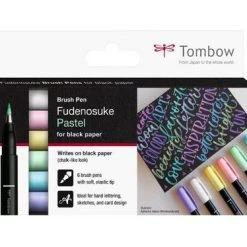 Tombow® Tombow Brush Pen Fudenosuke Soft-pastell Für Schwarzes Papier 6 St